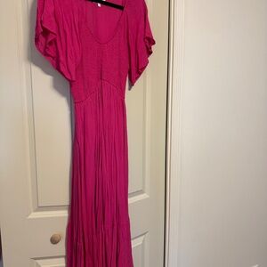 Fuschia Smocked dress
